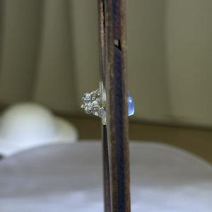 925 Silver Aquamarine Earrings 海蓝宝镶嵌银耳钉