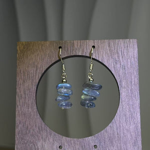 14K Gold Filled Labradorite Earrings 拉长石灰月光石14K注金耳钩