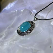 Load image into Gallery viewer, Amazonite Pendant Necklace 天河石镶嵌吊坠项链
