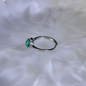 Blue Turquoise Adjustable Ring 蓝色松石镶嵌活口戒指