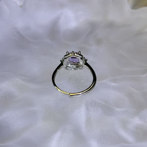 Amethyst Adjustable Ring 紫水晶镶嵌活口戒指