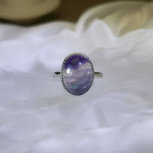 Fluorite Adjustable Ring 萤石镶嵌活口戒指