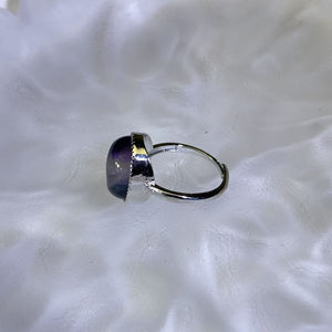 Fluorite Adjustable Ring 萤石镶嵌活口戒指