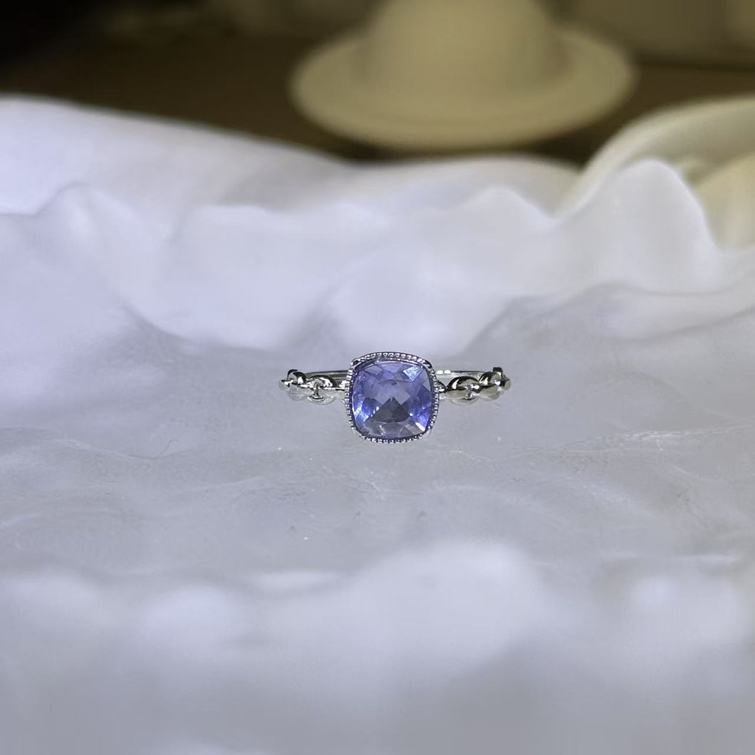 Iolite Adjustable Ring 堇青石镶嵌活口戒指