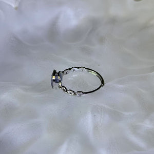 Iolite Adjustable Ring 堇青石镶嵌活口戒指