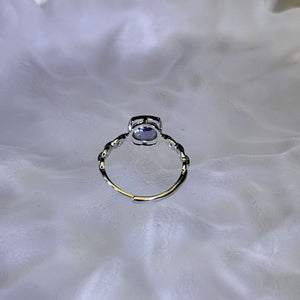 Iolite Adjustable Ring 堇青石镶嵌活口戒指