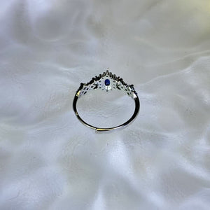 Blue Sapphire Adjustable Ring 蓝色蓝宝石镶嵌活口戒指