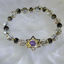 Load image into Gallery viewer, Amethyst Copper Rutilated Quartz Beads Bracelet 紫水晶铜发晶水晶手串
