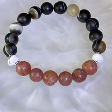 Load image into Gallery viewer, Carnelian Botswana Agate Beads Bracelet 南红玛瑙波斯湾玛瑙手串
