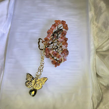 Load image into Gallery viewer, Carnelian Butterfly Hair Claw Clip 红玛瑙蝴蝶抓夹发夹
