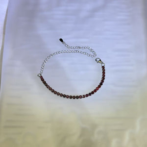 Red Almandine Garnet Bracelet 酒红石榴石镶嵌手链
