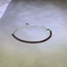 Load image into Gallery viewer, Red Almandine Garnet Bracelet 酒红石榴石镶嵌手链
