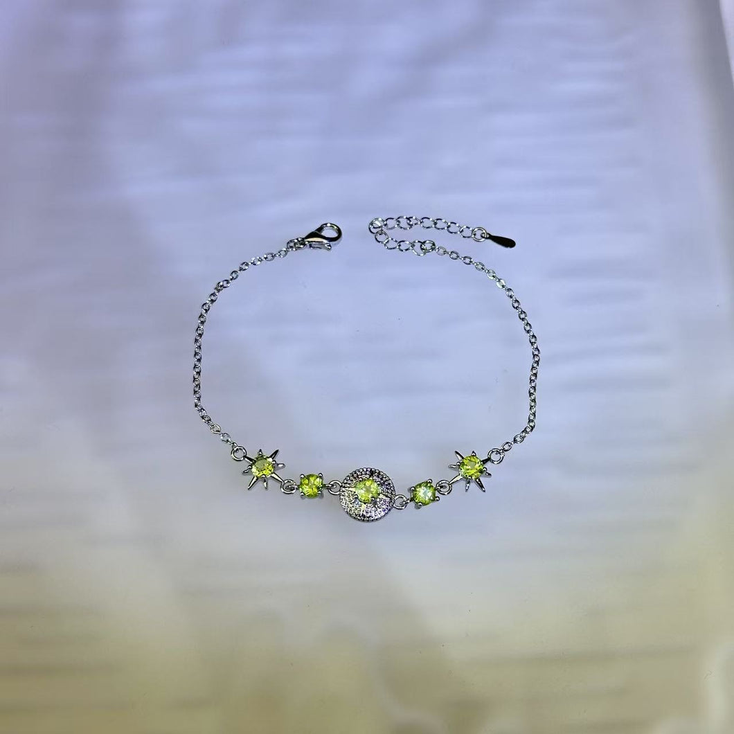 Peridot Bracelet 橄榄石镶嵌手链