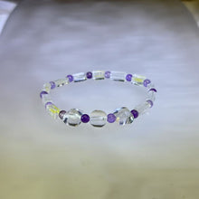 Load image into Gallery viewer, Clear Quartz Amethyst Beads Bracelet 白水晶紫水晶手串
