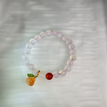 Load image into Gallery viewer, White Agate Carnelian Pear Beads Bracelet 白玛瑙盐源玛瑙梨手串
