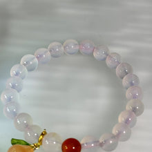 Load image into Gallery viewer, White Agate Carnelian Pear Beads Bracelet 白玛瑙盐源玛瑙梨手串
