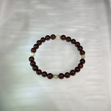 将图片加载到图库查看器，Red Almandine Garnet Beads Bracelet 酒红石榴石手串
