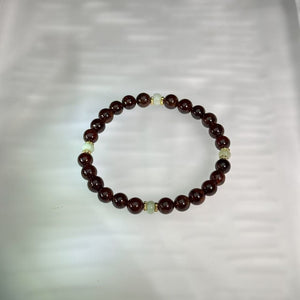 Red Almandine Garnet Beads Bracelet 酒红石榴石手串
