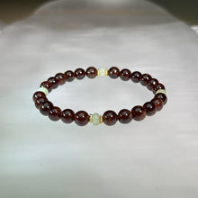 将图片加载到图库查看器，Red Almandine Garnet Beads Bracelet 酒红石榴石手串
