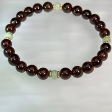 将图片加载到图库查看器，Red Almandine Garnet Beads Bracelet 酒红石榴石手串

