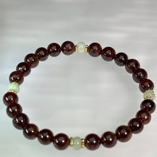 将图片加载到图库查看器，Red Almandine Garnet Beads Bracelet 酒红石榴石手串

