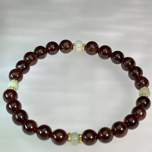 Red Almandine Garnet Beads Bracelet 酒红石榴石手串