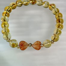 Load image into Gallery viewer, Citrine Golden Strawberry Quartz Love Heart Beads Bracelet 黄水晶金草莓晶爱心手串
