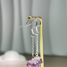 Load image into Gallery viewer, 925 Silver Amethyst Mushroom Earrings 紫水晶蘑菇银耳钩
