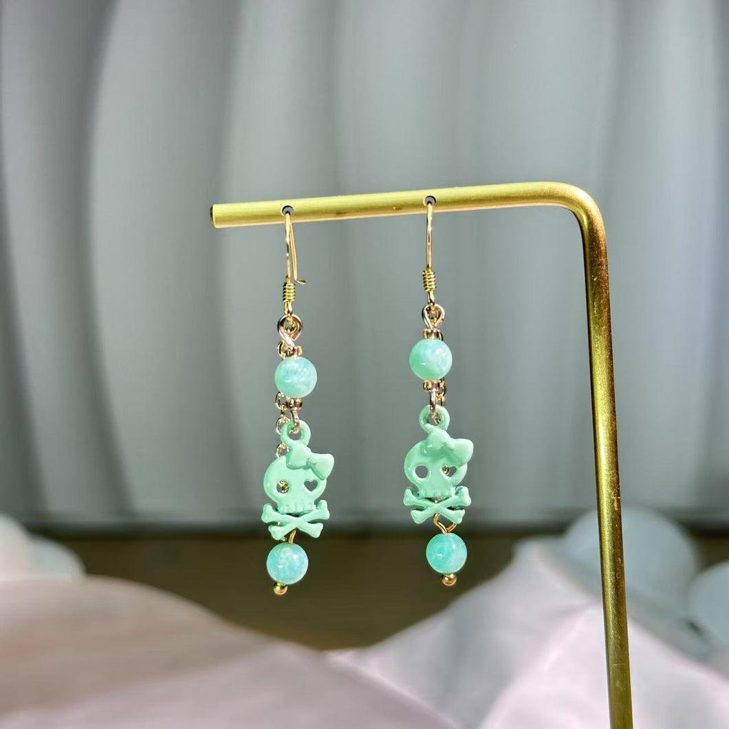 14K Gold Filled Amaznite Earrings 天河石14K注金耳钩