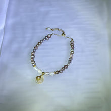 Load image into Gallery viewer, White Purple Freshwater Pearl Beads Bracelet 白色紫色淡水珍珠珠链手链
