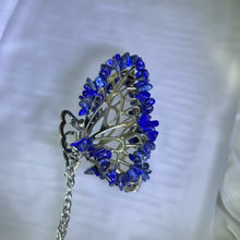 将图片加载到图库查看器，Lapis Lazuli Butterfly Hair Claw Clip 青金石蝴蝶抓夹发夹
