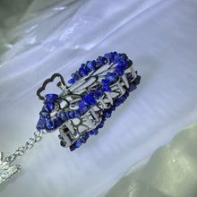 将图片加载到图库查看器，Lapis Lazuli Butterfly Hair Claw Clip 青金石蝴蝶抓夹发夹
