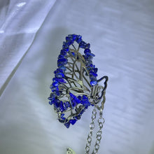 将图片加载到图库查看器，Lapis Lazuli Butterfly Hair Claw Clip 青金石蝴蝶抓夹发夹
