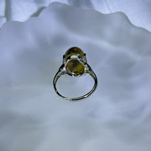 Load image into Gallery viewer, Yellow Tiger&#39;s Eye Adjustable Ring 黄色虎眼石镶嵌活口戒指
