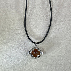 Citrine Bead Pendant Necklace 黄水晶嘎乌盒吊坠项链