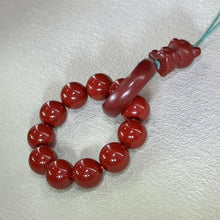 将图片加载到图库查看器，Cinnabar Teddy Bear Beads Ornament Cell Phone Charm Key Charm Bag Charm 紫金砂朱砂小熊珠链挂饰手机链钥匙链包挂
