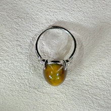 Load image into Gallery viewer, Yellow Tiger&#39;s Eye Adjustable Ring 黄色虎眼石镶嵌活口戒指
