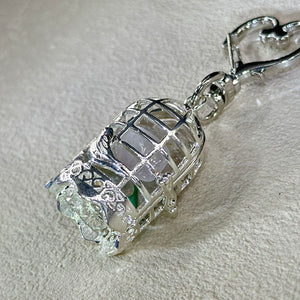 Multi-Crystals Bird Cage Ornament Key Charm Bag Charm 多宝水晶鸟笼挂饰钥匙链包挂