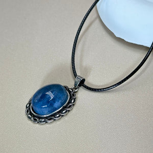 Aquamarine Pendant Necklace 海蓝宝镶嵌吊坠项链