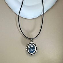 将图片加载到图库查看器，Aquamarine Pendant Necklace 海蓝宝镶嵌吊坠项链
