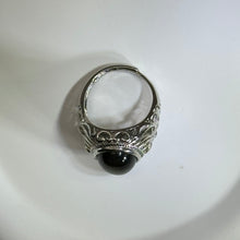 Load image into Gallery viewer, Golden Sheen Obsidian Adjustable Ring 金眼黑曜石镶嵌活口戒指
