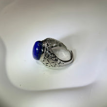 Load image into Gallery viewer, Lapis Lazuli Adjustable Ring 青金石镶嵌活口戒指
