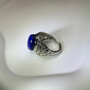 Lapis Lazuli Adjustable Ring 青金石镶嵌活口戒指