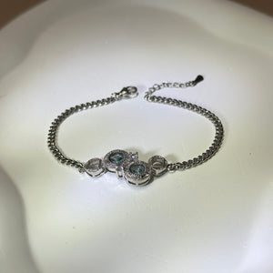 Sky Blue Topaz Bracelet 天空蓝托帕石镶嵌手链