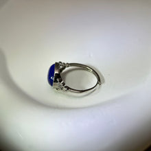 将图片加载到图库查看器，Lapis Lazuli Adjustable Ring 青金石镶嵌活口戒指
