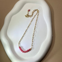 将图片加载到图库查看器，Rhodonite Beads Necklace 蔷薇辉珠链项链
