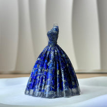 将图片加载到图库查看器，Lapis Lazuli Resin Gown Dress 青金石滴胶礼服
