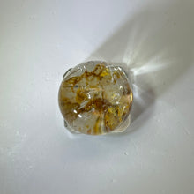 将图片加载到图库查看器，Yellow Hamatoid Quartz Crystal Ball 黄胶花水晶球
