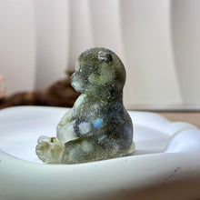 Load image into Gallery viewer, Labradorite Resin Cat 拉长石灰月光石滴胶猫咪
