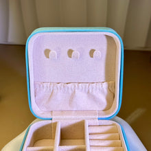 Load image into Gallery viewer, Blue PU Leather Jewelry Box 蓝色皮革首饰盒
